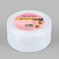 Лента капроновая &laquo;Снежинки&raquo;, 40 мм, 23&plusmn;1 м, белая