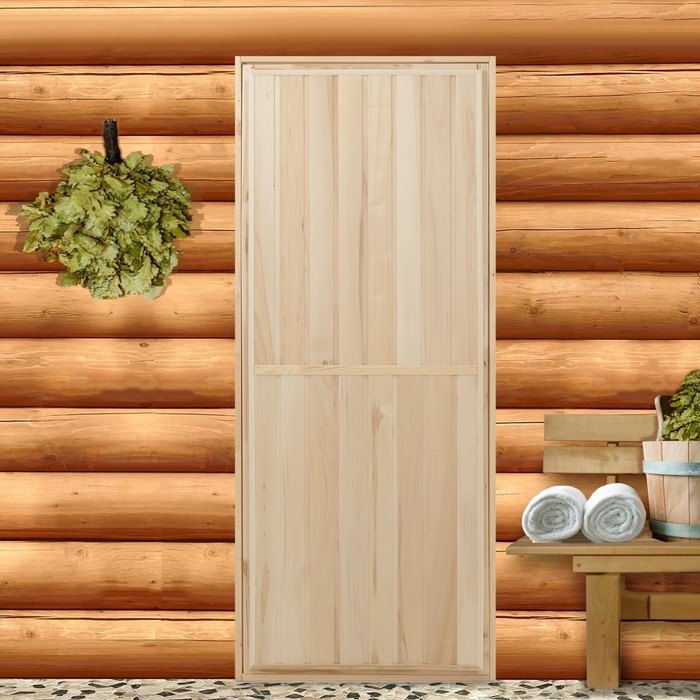Дверь для бани и сауны Дверь для бани и сауны "Эконом", ЛИПА 190×80см