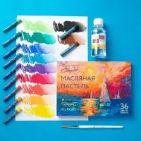 Пастель масляная 36 цветов, ЗХК &laquo;Сонет&raquo;, 10/69, круглая