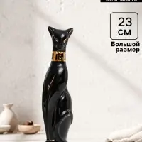 Фигурка керамика &laquo;Кошка египетская, чёрная&raquo;, 21&times;5.5&times;6 см