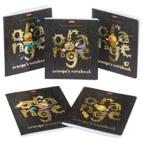 Тетрадь 48 листов клетка "Золотой апельсинчик", обложка мелованный картон, матовый лак, 3D фольга, 3D лак, блок 65 г/м2, 5В МИКС