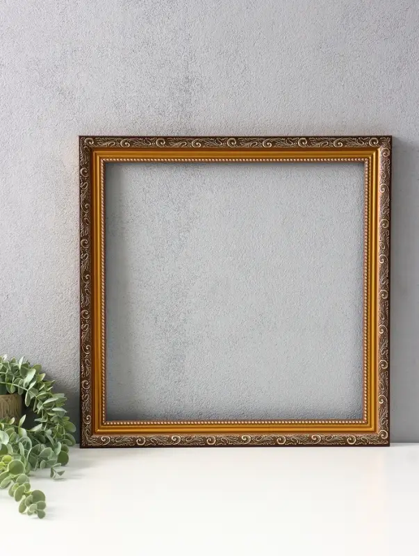 Рама для картин (зеркал, панно, фото), 40&times;40 см Keep memories, Artex Bray, пластик под золото с коричневым