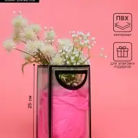 Пакет ПП с вырубной ручкой, прозрачный, 25&times;19&times;9 см, чёрный