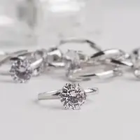 Кольца набор 36 шт. &laquo;Выбражулька. Бриллиант, как у мамы&raquo;, безразмерное, белое в серебре