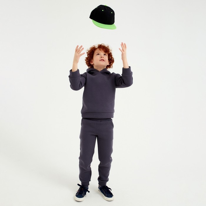 Бейсболка с прямым козырьком для мальчика MINAKU, размер 54, цвет чёрный/зеленый Бейсболка с прямым козырьком для мальчика MINAKU, размер 54, цвет чёрный/зеленый