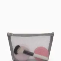 Косметичка Classic, сетка, на молнии, серая