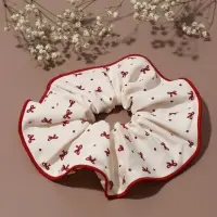 Резинка для волос "Орбита гранд" бантики, 15 см, молочно-красный