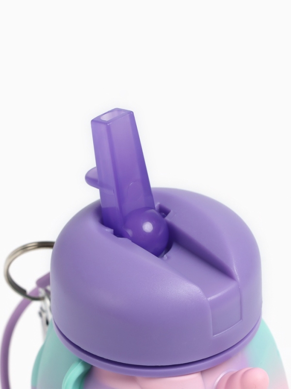 Бутылка для воды, 550 мл,  Бутылка для воды, 550 мл, "Единорог", складная, 19 х 8.5 см