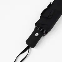 Зонт автоматический &laquo;Шёпот&raquo;, 3 сложения, 8 спиц, R=48/55 см, d=96 см, чёрный