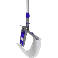 Держатель МОПа универс/зажимы, пластик LuscanProf  40х11см, серый/синий