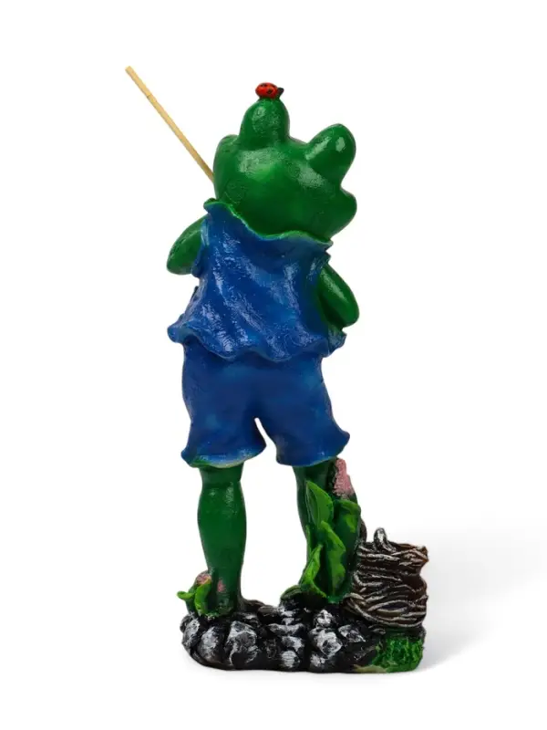 Садовая фигура из полистоуна &laquo;Лягушонок рыбак&raquo;, 40&times;12&times;18 см
