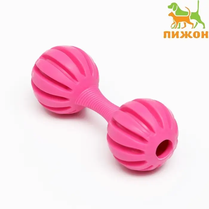 Жевательная игрушка для собак &laquo;Силач&raquo;, 15 см, TPR, розовая