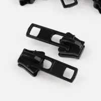 Бегунок для молнии &laquo;Трактор&raquo;, №8, набор 10 шт., чёрный