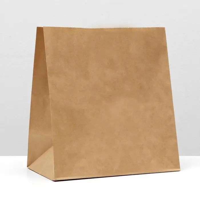 Пакет крафт бумажный фасовочный, прямоугольное дно 32×18×34 см Пакет крафт бумажный фасовочный, прямоугольное дно 32×18×34 см