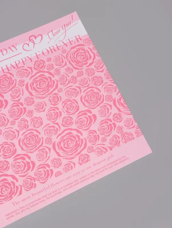 Пленка для цветов, &laquo;Цветы&raquo;, розовая, 57&times;57 см