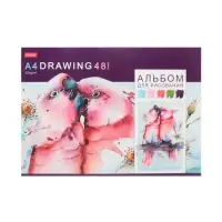 Альбом для рисования Hatber &laquo;Акварельная палитра&raquo; А4, 48 листов, на скобе