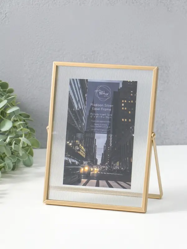 Фоторамка металл 10х15 см "Тонкая полоска" 0,8х15,5х20,5 см