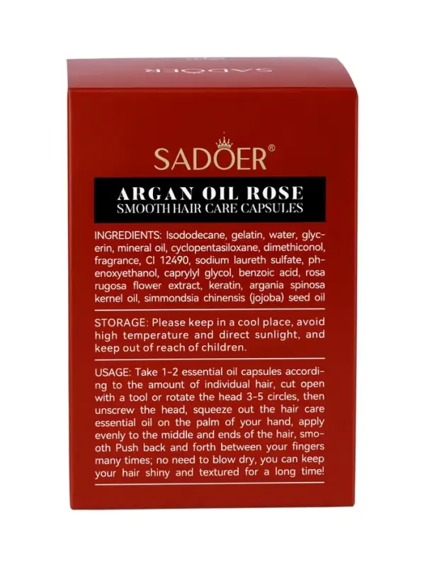 Масло для волос в капсулах, восстанавливающее, с экстрактом розы, 1 мл &times; 30 шт.