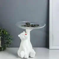 Копилка для денег с подставкой для мелочей &laquo;Мишка&raquo;, полистоун, 20&times;18 см