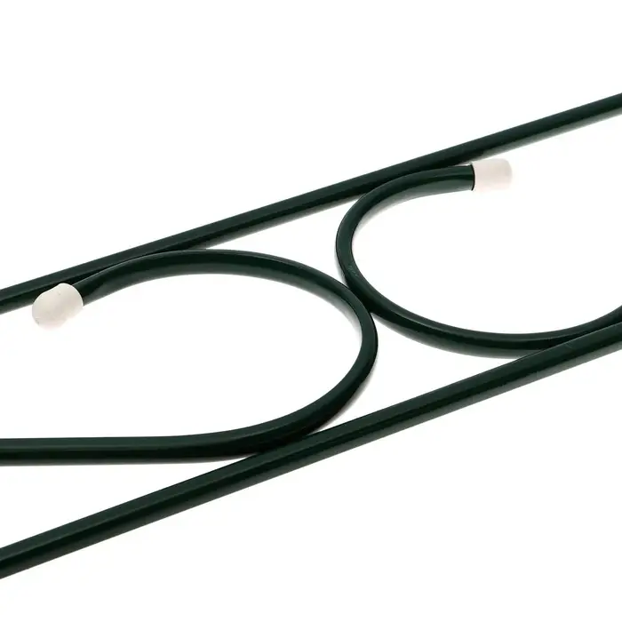 Ограждение декоративное, 41&times;415 см, 5 секций, с заглушками, металл, зелёное, &laquo;Узкий&raquo;