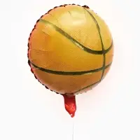 Воздушные шары фольгированные 17" круг "Баскетбольный мяч" набор 5 штук