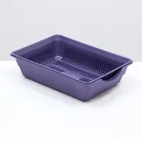 Туалет для кошек, 36&times;25&times;9 см, глубокий, с сеткой, пластик, фиолетовый