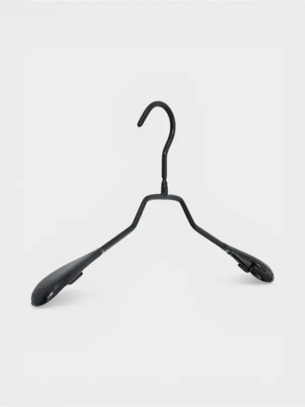 Плечики - вешалки для одежды Доляна, 38.5&times;20.5 см, 5 шт., антискользящее покрытие, чёрные