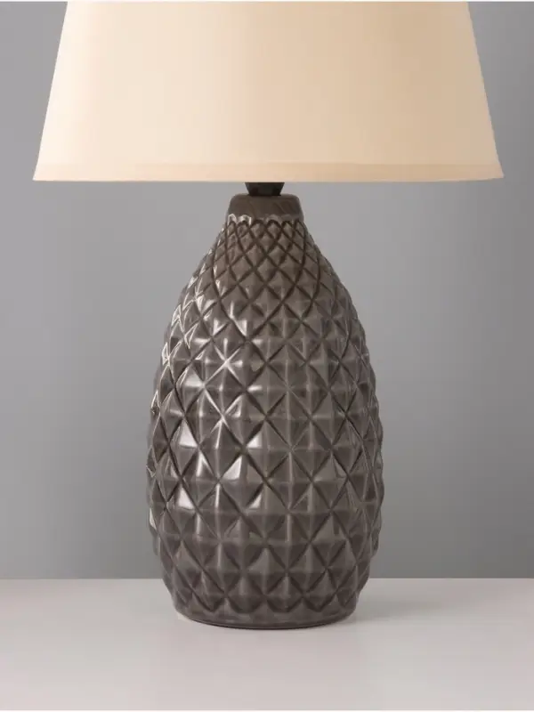 Лампа настольная RISALUX &laquo;Марианна&raquo;, 15 Вт, Е14, серая, 28&times;28&times;45 см