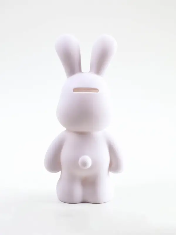 Декор фигурки зеркальной мозаикой "Зайка", серебро