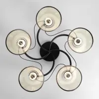 Светильник потолочный BayerLux &laquo;Эдотт&raquo;, люстра 5хЕ27, 40 Вт, чёрный, 53&times;53&times;25 см