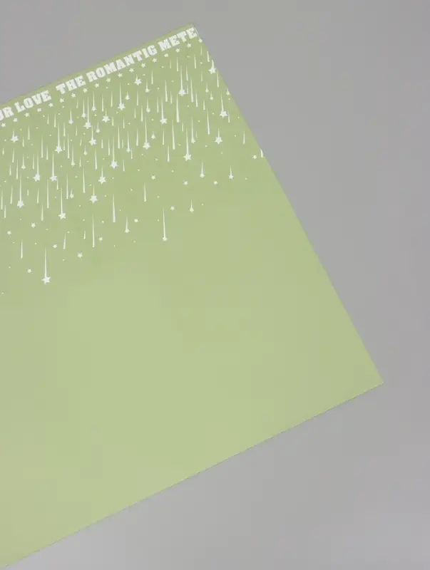 Пленка флористическая для цветов &laquo;Звездопад&raquo;, нежно-зелёная, 57&times;57 см