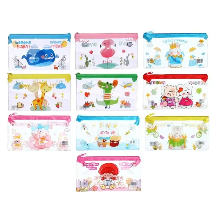 Пенал на молнии Пенал на молнии "Зверушки", МИКС