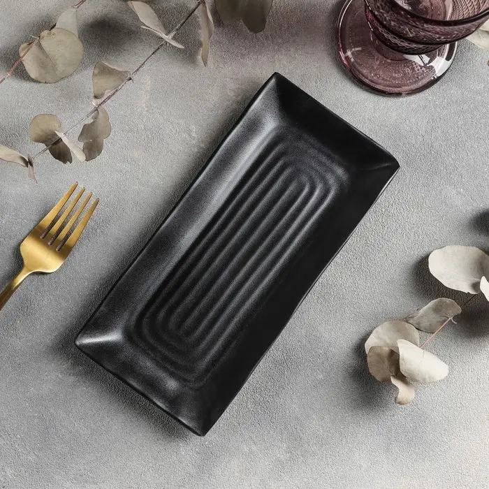 Блюдо &laquo;Чёрный Восток&raquo;, 21,2&times;10&times;1,5 см, цвет чёрный