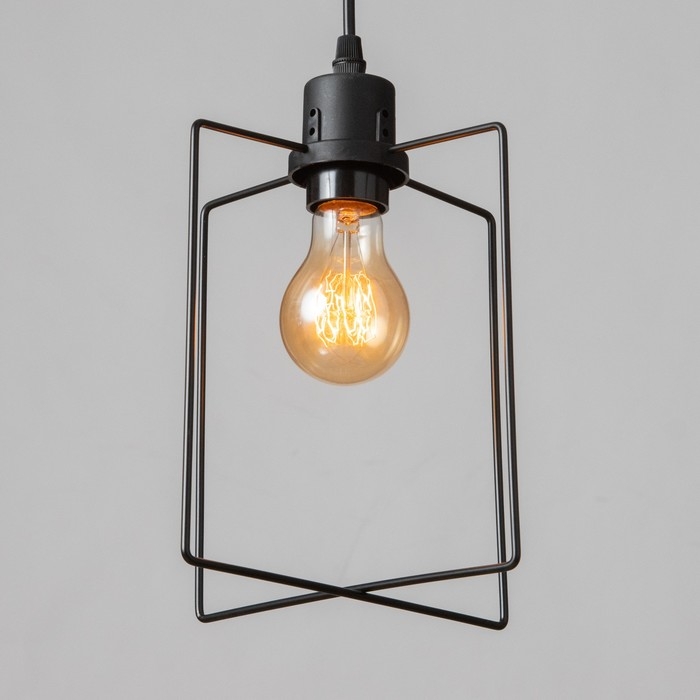 Светильник ЭкономСвет Светильник ЭкономСвет "Фламент" 1x40Вт E27 черный 16х16х26-78 см.