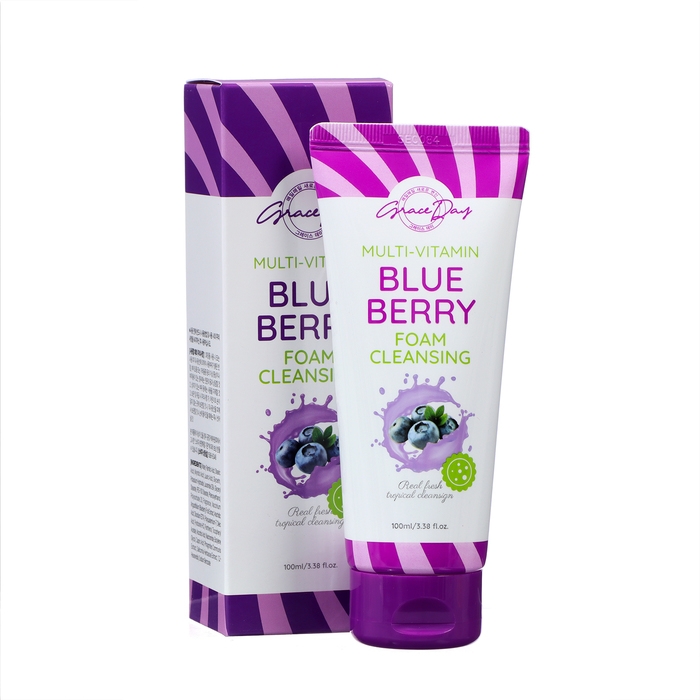 Пенка для лица Grace Day мультивитаминная, очищающая, с черникой, 100 мл Пенка для лица Grace Day мультивитаминная, очищающая, с черникой, 100 мл
