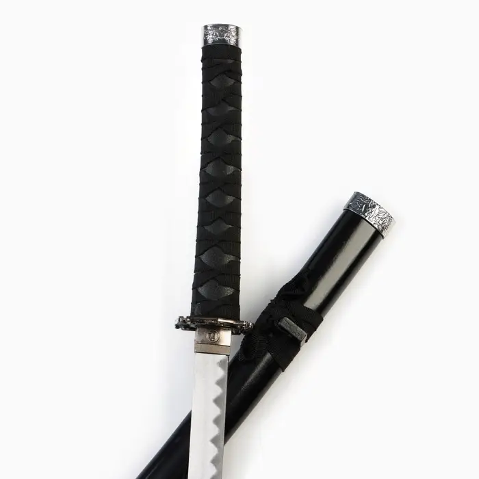 Макет оружия &laquo;Сувенирная катана на подставке. Хизока&raquo;, 100 см, клинок 53 см, чёрная