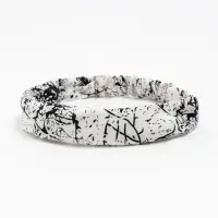 Косынка для девочки "Узор", цв. белый, р-р 50, 100% п/э