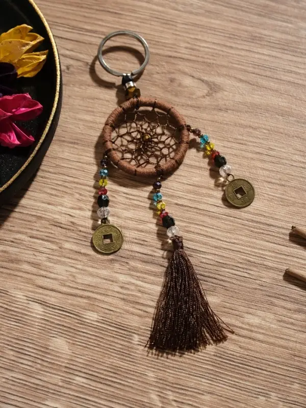 Брелок &laquo;Ловец снов&raquo;, 4&times;15 см, коричневый