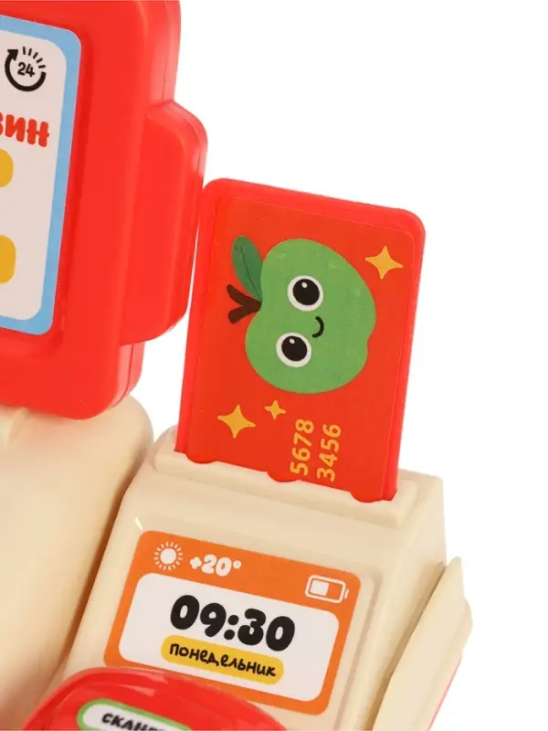 ZABIAKA Игровой набор "Касса-калькулятор" с аксессуарами, свет, звук