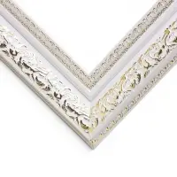 Рама для картин и зеркал Elegance de Lumi, 50&times;60 см, пластик, белая с золотом