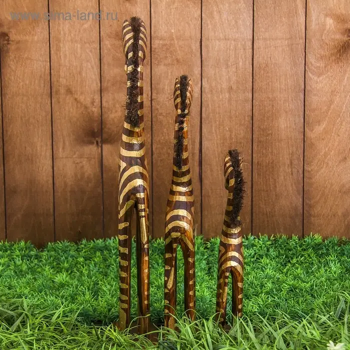 Набор сувенирный  Набор сувенирный "Зебры" (30,40,50) 13х14х50 см