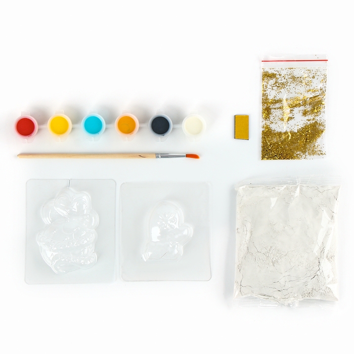 Магниты из гипса на новый год своими руками «Змейка с варежкой», новогодний набор для творчества, символ года 2025 Магниты из гипса на новый год своими руками «Змейка с варежкой», новогодний набор для творчества, символ года 2025