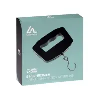 Весы-безмен Luazon LV-506, электронные, до 50 кг, точность до 10 г, подсветка, чёрные