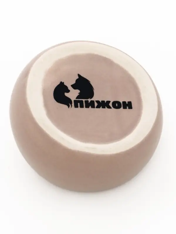 Миска для грызунов, 30 мл, 5.7&times;5.7&times;3.5 см, со скошенным краем, керамика, серая