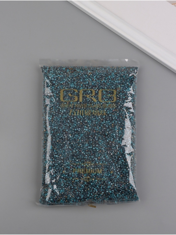 Бисер стекло  9/0  Бисер стекло  9/0 "Цилиндры. Морская волна" двухцветный, не выцветает 450 гр