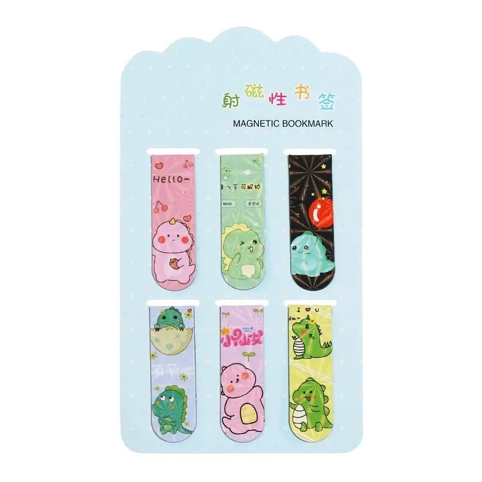 Набор магнитных закладок для книг Calligrata 6 штук, Набор магнитных закладок для книг Calligrata 6 штук, "Дракончики", МИКС