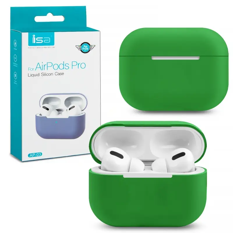 Чехол для AirPods Pro Silicone Case ISA Green