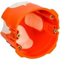Коробка установочная для полых стен 73х65 (со     стыковочным узлом)