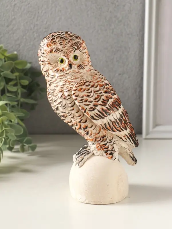 Фигурка гипс &laquo;Сова на камне&raquo;, 18&times;10 см, мультиколор