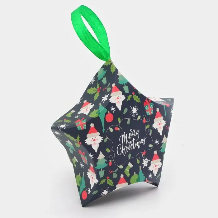 Подарочная коробка игрушка на ёлку складная «Звезда рождество» 7×5.5×2 см Подарочная коробка игрушка на ёлку складная «Звезда рождество» 7×5.5×2 см